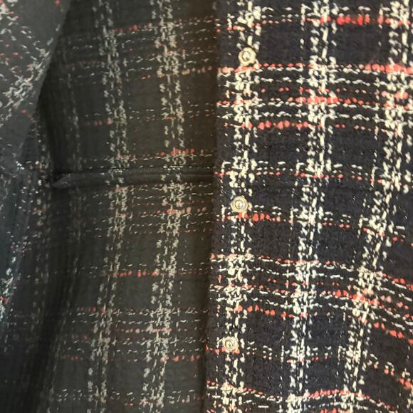 Maje Black and White Tweed Midi Dress - Picture 8 of 14